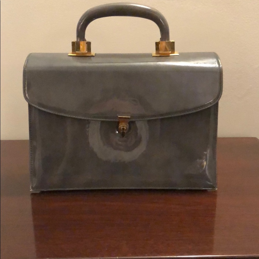 Mad Men Gray Vintage Briefcase purse